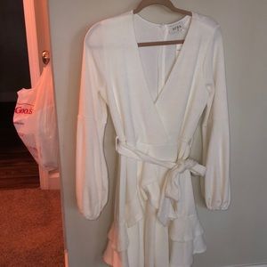 White knit long sleeve dress NEVER WORN